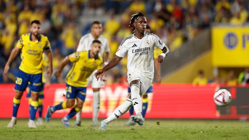 Dalam laga sengit di Stadion Gran Canaria, Real Madrid berhasil meraih kemenangan tipis 1-0 atas Las Palmas berkat gol penentu dari Vinícius Júnior.