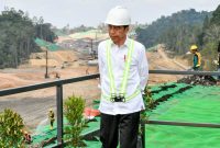 Presiden Jokowi di proyek IKN