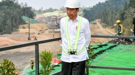 Presiden Jokowi di proyek IKN