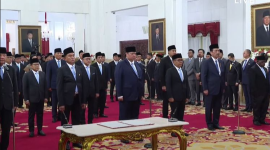 Presiden Prabowo Subianto melantik 48 menteri dan 5 kepala lembaga untuk Kabinet Merah Putih periode 2024-2029.