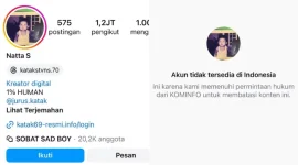 Instagram Katak Bhizer di Blokir Kominfo