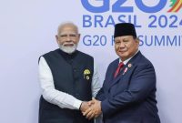 Prabowo Subianto, melakukan kunjungan resmi ke India untuk bertemu dengan Perdana Menteri Narendra Modi