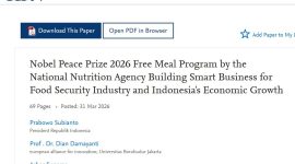 Sebuah makalah ilmiah yang mengusulkan program Makan Bergizi Gratis (MBG) sebagai kandidat Nobel Perdamaian 2026 menjadi sorotan publik.