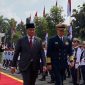 Menteri Pertahanan RI Sjafrie Sjamsoeddin menerima kunjungan kehormatan Menteri Pertahanan China Laksamana Dong Jun di Kantor Kementerian Pertahanan (Kemhan),