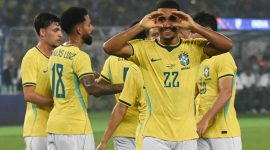 Carlo Ancelotti memberikan apresiasi khusus kepada para pemain muda Timnas Brasil usai Skuad Samba menghancurkan India dengan skor 4-0 dalam laga uji coba internasional di Stadion Salt Lake,